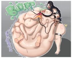 1girls belly belly_bulge belly_overhang big_belly big_belly_bulge big_breasts bloated bloated_belly breasts chubby chubby_female detailed_bulge digestion digestion_noises fat fat_female female female_pred female_prey funlitogc gassychan_(artist) huge_belly huge_breasts hyper_belly hyper_fat large_breasts light-skinned_female light_skin morbidly_obese morbidly_obese_female overweight_female post_vore shorts thick_thighs thighs vore vore_belly big_ass bubble_butt bubble_ass multicolored_hair rubbing_belly hands_on_belly alternate_version_available burping burp burp_cloud burp_fetish
