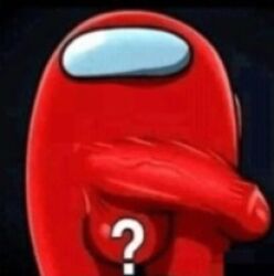 ? amogus among_us big_penis cock huge_cock meme penis penis_focus red_(among_us) simple_background solo