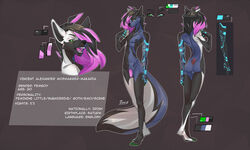 5:3 absurd_res anthro balls bionic_arm bionics canid canine canis cybernetic_arm cybernetic_limb english_text femboy genitals girly hi_res jesus_y male mammal model_sheet nipples penis solo text wolf