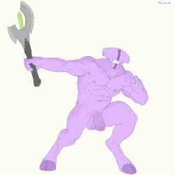 2015 abs balls dota_2 faceless_void_(darkterror) foreskin hi_res holding_object male male_only muscular muscular_male nipples pecs penis rugelor solo standing uncircumcised white_background