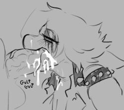 2026 anthro athletic_female balls big_balls big_penis blowjob blush blush_lines clothed clothing commission cum cum_in_mouth cum_inside cumming cumshot deltarune digital_media_(artwork) dinosaur doodle duo eyelashes eyeshadow eyewear fellatio female greyscale hair hi_res human human_on_anthro human_penetrating kris_(deltarune) licking licking_penis light-skinned_male line_art lizard long_hair male male/female mask monochrome no_color partially_clothed penis penis_in_mouth reptile running_mascara runny_makeup scalie sharp_teeth susie_(deltarune) swallowing tommiowo tongue tongue_out undertale_(series) veiny_penis