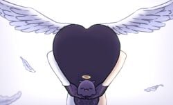 1girls 2026 2d 2d_(artwork) alten angel_wings ass ass_up ass_up_face_down back back_view big_ass big_butt clothed clothing color colored digital_media_(artwork) dress female female_only heart hi_res hololive hololive_english hololive_myth light-skinned_female light_skin meme ninomae_ina'nis praise_da_booty_(meme) reference_image simple_background smile solo takodachi takodachi_(ninomae_ina'nis) thick_ass thick_thighs thighs viewed_from_behind virtual_youtuber vtuber white_background wings