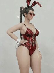 1girls ai_assisted ai_generated animated arms_behind_head ass big_ass bigbootyslap black_hair braided_ponytail breasts bunny_ears bunny_girl bunny_tail bunnysuit dancing dead_or_alive double_tail dumptruck_ass grey_background hand_on_hip hip_sway hips huge_ass looking_at_viewer momiji_(ninja_gaiden) ninja_gaiden ponytail shaking shaking_ass shaking_hips simple_background sparkles spinning sunglasses thick_thighs thighs third-party_edit tinted_eyewear twintails wide_hips