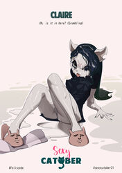 absurd_res anthro ass bodily_fluids cartoon_hangover catober claire_(the_summoning) clothed clothing cum cum_on_face digital_media_(artwork) domestic_cat dress felid feline felis feliscede female genital_fluids goth hi_res mammal panties pentagram shaded solo the_summoning tongue tongue_out underwear