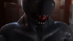 16:9 3d_(artwork) 3d_animation animated anthro aquatic areola athletic blender_(artwork) blender_cycles_(artwork) breasts carcharhinus dark_room digital_media_(artwork) dominant dominant_female duo faceless_character faceless_male female first_person_view fish furry glowing glowing_eyes grey_body grey_scales hi_res holding_partner human human_on_anthro imminent_death imminent_oral_vore imminent_vore inside interspecies inverted_nipples large_tongue larger_female lifting_partner male male/female mammal mask mawplay mouth_shot multiple_angles muscular muscular_female nipples no_sound nude oceanic_whitetip_shark open_mouth puffy_areola red_eyes requiem_shark ruth_(sharkstuff) scales shark sharkstuff short_playtime shower size_difference smaller_human sniffing tagme video vore vore_implied wet wet_body widescreen