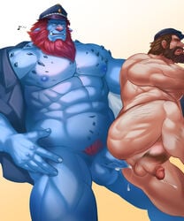 2boys 5:6 absurd_res anal balls beard constable_trundle cops_and_robbers_series crime_city_graves debonair_series duo erection facial_hair gay genitals glensaru hi_res human humanoid league_of_legends malcolm_graves male male/male male_only mammal muscular nipples not_furry penis riot_games sex tallywhacker the_grind_series troll trundle video_games yaoi