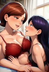 2girls adult_and_teenager age_difference ai_generated animated big_breasts breasts disney edited female female_only girls_only grok grok_imagine height_difference helen_parr incest kissing lesbian_sex light-skinned_female lingerie mikey-rg97 milf mother_and_daughter novelai pixar sound tagme teenager the_incredibles video violet_parr yuri