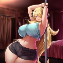 cynthia (pokemon) from pokemon by lazybonesai