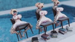 16:9 3d anthro ass ball_gag big_ball_gag big_breasts blindfold bodily_fluids bondage bound breasts digital_media_(artwork) dildo felid feline female flexible gag gagged genitals ghostoast group hair hi_res imminent_death large_insertion leopard mammal nipples nude penetration peril pussy sex_toy solo torture vaginal_penetration widescreen