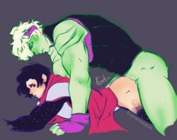 alien billy_kaplan billy_maximoff black_hair blonde_hair blue_eyes glowing_eyes green_skin hulkling husbands magic_user marvel marvel_comics scarletred teddy_altman wiccan young_avengers