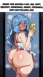1girls ai_generated ass ass_bigger_than_head ass_focus big_ass blush curvy_ass date_a_live girlfriend himekawa_yoshino ishimo mini_dress pervert_female petite_body petite_female phone_screen selfie selfie_pose sexy_body sexy_female sexy_pose small_breasts text_box thick_ass thick_hips thick_legs thick_thighs underwear
