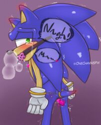 anal anal_sex anthro arms_tied ball_gag blush bodily_fluids bondage bound egg_vibrator eulipotyphlan gag gagged hedgehog male mammal nipples onechan penetration sega sex_toy sex_toy_in_ass sex_toy_insertion solo sonic_(series) sonic_the_hedgehog sonic_the_hedgehog_(series) tears vibrator vibrator_in_ass