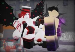 1boy 2girls 3d jolly_(the_battle_bricks) reference_image roblox roblox_game robloxian singer_(the_battle_bricks) tagme tbbfanatic the_battle_bricks tumore
