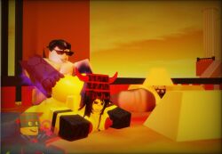1boy 2girls 3d background_character betty_(the_battle_bricks) doombringer_(the_battle_bricks) duo duo_focus reference_image roblox roblox_game robloxian rule_63 tagme tbbfanatic the_battle_bricks tumore