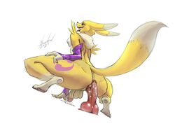 absurd_res anal anal_masturbation anal_orgasm anal_sex anthro balls bandai_namco blulesnsfw bodily_fluids colored_sketch cum cum_on_ground cum_while_penetrated digimon digimon_(species) dildo dildo_in_ass dildo_insertion dildo_sitting ejaculation genital_fluids genitals hands-free hi_res looking_pleasured male male_only male_penetrated masturbation nude open_mouth orgasm penetration renamon sex_toy sex_toy_in_ass sex_toy_insertion simple_background solo spread_legs spreading tongue tongue_out toying_self white_background