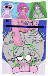 anal cybermare_(loveweb) futanari group hasbro loveweb my_little_pony nyan_(pursuitcore) pinkie_pie_(mlp) pony pov pursuitcore timer