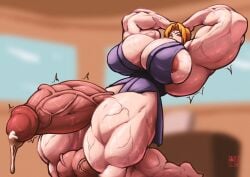 2026 alternate_muscle_size futanari hyper_breasts hyper_penis muscular_futa naruto_(series) precum roneesan tagme tsunade