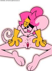 absurd_res anthro anus black_nose buckteeth censored censored_genitalia clothing eyewear female genitals glasses gloves goommymuffin hair handwear hi_res m87_black_hole mammal mouse muffin_(goommymuffin) murid murine pink_body pink_ears pink_hair pink_inner_ear pink_tail pussy rat_tail red_heart rodent simple_background sketch smile solo tail teeth the_cartoon_love white_background yellow_clothing yellow_eyewear yellow_glasses yellow_gloves yellow_handwear