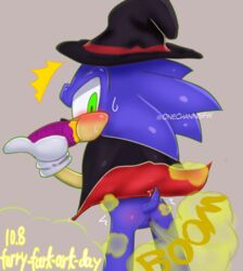 anthro anus ass baked_potato blush embarrassed eulipotyphlan fart fart_fetish gassy halloween halloween_costume hedgehog holidays male mammal onechan sega solo sonic_(series) sonic_the_hedgehog sonic_the_hedgehog_(series)