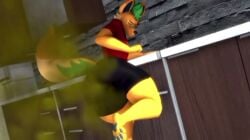 3d 3d_animation 3d_model 3d_render 3rd_party_edit anthro ass ass_crack ass_focus at big casey_(dmb) clothed edit edited embarassed embarrassed_fart fart fart_cloud fart_fetish farting farting_at_viewer farts_by_cutsiewun:3 fur furry gas gassy green_hair homemade_fart male male_only moan moaning orange ripping_ass skunk tagme tail video wolf