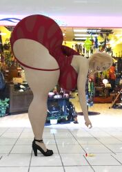 1girls 3d 3d_(artwork) ass ass_up ass_up_face_down bent_over blitzhero blonde_female blonde_hair booty breasts butt_focus buttplug buttplug_expulsion caucasian caucasian_female commissioner:blitzhero commissioner_upload curvaceous curvy curvy_female deviantart_link dress female gold_buttplug heels jewel_buttplug mall massive_ass mature_female medium_buttplug milf original_character pawg picking_up princess_plug red_buttplug red_dress red_lipstick short_hair side_view snow_bonnie_cooper solo solo_female tagme tonices voluptuous voluptuous_female