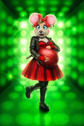 ai_assisted furry humanoid mouse mouse_girl pregnancy pregnant pregnant_anthro pregnant_belly pregnant_female solo solo_female solo_focus the_masked_singer