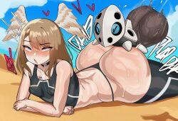 1boy 1girls ai_generated aron crossover eunie_(xenoblade) eyes_rolling_back female flat_chest from_above generation_3_pokemon huge_ass huge_cock huge_thighs human large_ass large_penis male male_pokemon/female_human mounting on_stomach open_mouth pokemon pokemon_(species) pokemon_oras pokemon_rse pokephilia pokse skimpy skimpy_clothes swinging_balls thick_thighs weird_crossover xenoblade_(series) xenoblade_chronicles_3