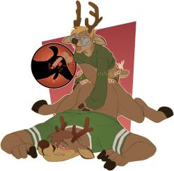 alpha_channel anal anal_sex anthro antlers ass ass_up big_penis blonde_hair bodily_fluids braces clothing cloven_hooves concupisco deer dialogue dripping duo english_text eyewear facial_hair foreskin gay gay_male genital_fluids genitals glasses goatee hair hi_res hooves horn humanoid_genitalia humanoid_penis internal internal_anal jock larger_penetrated larger_sub looking_pleasured male male/male mammal nerd new_world_deer penetration penile penile_penetration penis penis_in_ass precum precum_drip prostate prostate_stimulation reindeer round_glasses sex simple_background size_difference small_dom_big_sub small_top_big_bottom smile stubble submissive sweater tail teeth text topwear transparent_background yaoi