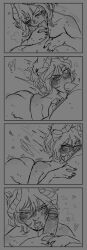 !? 1girls 4koma after_fellatio after_oral bitepilled black_nail_polish black_nails blush blush_lines closed_eyes cock comission cum_drip cum_dripping_from_mouth cum_dripping_from_nose cum_in_mouth cum_in_nose demon_horns dick doodle fellatio female female_focus forced_oral grabbing_horns grayscale half-closed_eyes hand_on_penis handlebars heart heart_symbol holding_penis horned_female horns oc one_eye_closed oral oral_penetration oral_sex original_character penis pleasured_face short_hair short_hair_female sketch sketch_commission surprised surprised_expression surprised_face