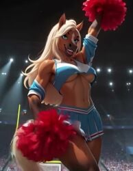 2026 ai_animated ai_animation ai_generated animated animation anthro ass blackwoof blonde_hair blue_bottomwear blue_clothing blue_eyes blue_skirt bottomwear breasts brown_body brown_fur cartwheel cheerleader cheerleader_outfit clothed clothing crouching crouching_female dancing english_audio equid equine equine_tail female female_focus fingers fireworks flexible front_view fur furry grok_imagine hair hooves horse huge_filesize ivorymane jumping long_hair long_playtime low-angle_view mammal medium_breasts multicolored_body multicolored_fur music music_video navel nipple_outline open_mouth partially_clothed pom_poms public raised_leg rear_view seductive shaking_butt skirt solo solo_focus sound splits spotlight spread_legs spreading stadium standing tagme twerking under_boob unguligrade upskirt video