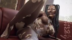 1girls 2025 3d areolae ass black_hair blender braid braided_hair breasts completely_nude completely_nude_female couch dark-skinned_female dark_skin epic_games female female_focus female_only fortnite fortnite:_battle_royale hi_res highres joy_(fortnite) laying_on_side looking_at_viewer medium_breasts nipples nude nude_female on_couch on_side pose posing presenting presenting_ass presenting_breasts presenting_pussy pussy pussy_lips shaved_crotch shaved_pussy vagina vexingvenery vitiligo watermark