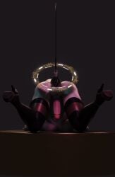 3d 3d_(artwork) anal anal_object_insertion anonymous_artist ass balls defeated erection futanari gynomorph intersex nier:_automata penis sword testicles uncensored yorha_2b yorha_2b_(mayosplash)