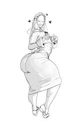 1boy ambush_(trap) big_ass dankwoll dress elden_ring femboy fromsoftware heart_hands high_heels huge_ass looking_back male_only mask monochrome shadow_of_the_erdtree sketch solo thick thick_ass thick_thighs thiollier