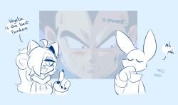 amelie_(jinx_doodle) big_breasts breasts dragon_ball female furry kili_(kilinah) kilinah tagme vegeta