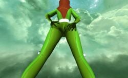 bodysuit cameltoe female female_focus grabbing_own_ass green_eyes huge_ass latex misspussyfan orange_hair sam_(totally_spies) skin_tight teenager totally_spies xnalara