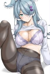 ai_generated big_breasts blue_hair elira_pendora nijisanji_en panties vtuber