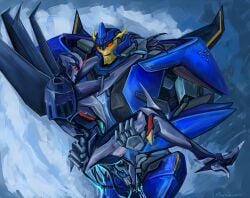 2boys bridal_carry dreadwing male male_only robot starscream transformers transformers_prime