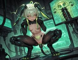 ai_generated begging computer computer_monitor cool_free_ringtones cum cum_in_pussy cybernetic_arm cybernetic_legs cybernetic_limb cybernetics cyberpunk drooling electric_shock electricity electronics female floppy_ears fluid green_hair paw_pose pleasured pubic_tattoo rabbit_ears rabbit_girl rabbit_suit recharging sex_toy small_breasts solo submissive uterus vaginal_penetration womb