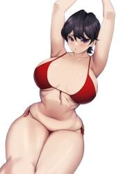 1girls big_breasts blueorca blush blush blushing_at_viewer breasts curvaceous curvy curvy_female female female_focus female_only hi_res highres hourglass_figure huge_breasts komi-san_wa_komyushou_desu komi_shuuko large_breasts light-skinned_female light_skin mole mole_on_breast navel short_hair slim_waist solo solo_female solo_focus tall thick_thighs thighs wide_hips