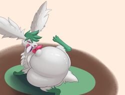 anthro digestion felid generation_4_pokemon hi_res kimza_(kimza) leafysnivy legendary_pokemon mammal nintendo pantherine pokemon pokemon_(species) shaymin sky_forme_shaymin snow_leopard vore