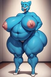 ai_generated bbw big_ass big_breasts big_nipples cartoon_network gigantic_ass gigantic_breasts hunkbsaa massive_ass massive_breasts nicole_watterson ssbbw the_amazing_world_of_gumball