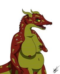 anthro big_breasts breasts dragon female gizacloud huge_breasts non-mammal_breasts non-mammal_nipples solo