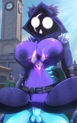 2d 2d_(artwork) anthro anthro_on_anthro armor armored_female armored_gloves background bandage bandaged_arm bear_girl belt big_areola big_breasts big_penis big_thighs blue_skin breasts cum cum_in_pussy cum_inside dragon_ball feathers female fortnite fortnite:_battle_royale fur furry_ears furry_female glove gloves heart_tattoo hi_res highres kingfogkf light_blue_skin liquid male male/female muscular_male penis purple_fur purple_skin raven_team_leader raven_team_leader_(fortnite) reverse_cowgirl_position rippley_(fortnite) slime slime_(substance) son_goku surprised surprised_expression tagme tilted_towers veiny_penis