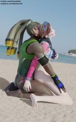 beach beach_sex d.va dark-skinned_male dark_skin day female interracial lúcio light-skinned_female light_skin lucio_(overwatch) male male/female outdoors overwatch overwatch_2 sex tagme thehounde video_game_character