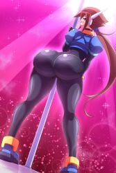 aile big_ass mega_man mega_man_zx_advent noburockman pole_dancing