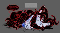 black_tentacles blush cuntboy forsaken_(roblox) gay gay_sex guest_1337_(forsaken) sweat tentacle the_spectre_(forsaken) yaoi