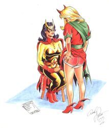 andy_price bat-girl batgirl batman_(series) batwoman bette_kane dc dc_comics kathy_kane punishment spanked spanking superheroine