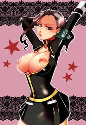 1girls black_hair breasts female katekyo_hitman_reborn katekyo_hitman_reborn! large_breasts nipples pink_hair solo suzuki_adelheid