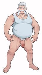 1boy beard big_penis bottomless exposed_penis facial_hair gay geckobara male male_focus male_only mature_male naked penis_out pokemon solo solo_focus solo_male urup_(pokemon) wulfric_(pokemon)