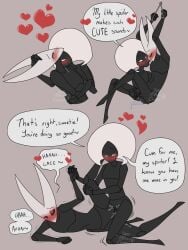 2girls arm_support blush breasts bug female female/female female_only fingering fingering_partner fingering_pussy hard_pink_crayon hardpinkcrayon heart hearts hearts_around_head hollow_knight hollow_knight:_silksong hollow_knight_(franchise) hornet_(hollow_knight) lace_(hollow_knight) lesbian_couple lesbian_sex licking motion_lines multiple_girls nude nude_female orgasm orgasm_face pussy pussy_grinding pussy_juice pussy_juice_between_pussies pussy_to_pussy scissoring spider spread_legs trembling tribadism yuri